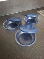 Set van 3 kleine schaaltjes met deksel, Ophalen of Verzenden, Gebruikt, Blauw, Schaal