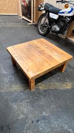 Massif Eikenhout Salontafel 80x80x34cm, Ophalen, Gebruikt, 50 tot 100 cm, Eikenhout
