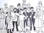 Kuifje ✅ poster de familie Hergé jaar 1970 ❖ 38 X 55 cm, Ophalen of Verzenden, Kuifje, Gebruikt, Plaatje, Poster of Sticker