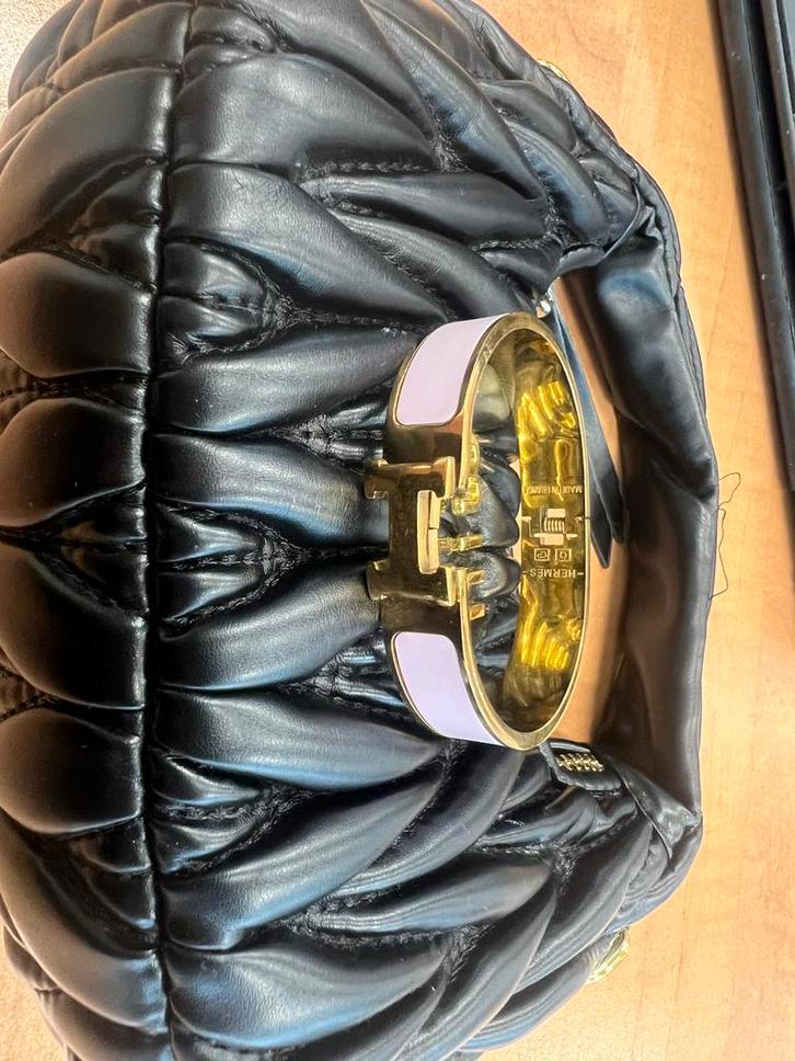 Hermès Clic H Armband - Roze/Goud, Sieraden, Tassen en Uiterlijk, Armbanden, Zo goed als nieuw, Goud, Roze, Ophalen of Verzenden