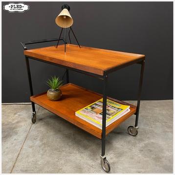 Vintage teak serveerwagen Trolley Barretje Deense stijl beschikbaar voor biedingen