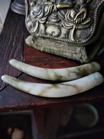 Jade tanden, set, antiek 9 cm lang, Ophalen of Verzenden