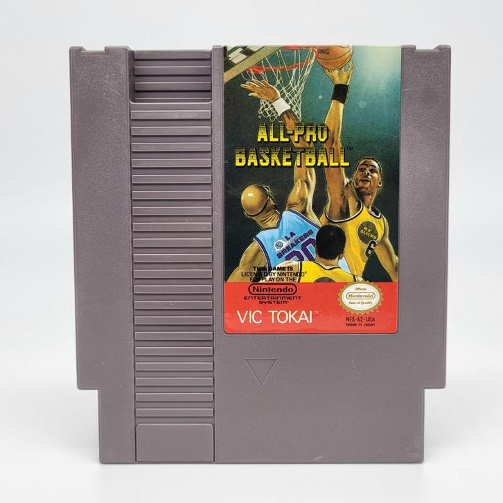 All-Pro Basketball - Nintendo NES Cartridge - USA, Spelcomputers en Games, Games | Nintendo NES, Gebruikt, Sport, 2 spelers, Vanaf 3 jaar