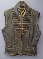 Josephine & Co statement denim gilet maat 42 artnr 49021, Josephine & Co, Blauw, ., Maat 42/44 (L)