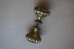 Bronzen deurknop set met 2 kanten, Verzenden, Brons