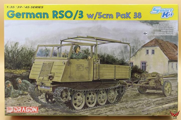ROWASP | Dragon 1/35 German RSO/03 with 5cm PaK 38, Hobby en Vrije tijd, Modelbouw | Auto's en Voertuigen, Nieuw, Truck, 1:32 tot 1:50