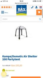 Air shelter - kampa partytent opblaasbaar 200x200, Caravans en Kamperen, Ophalen of Verzenden, Zo goed als nieuw