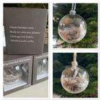 XL glazen kerstballen van glas met veertjes - 3 stuks -kerst, Diversen, Ophalen, Zo goed als nieuw