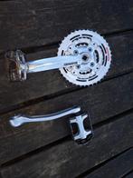 Crank crankset crankstel Shimano 3sp MTB sportfiets gebruikt, Ophalen of Verzenden, Gebruikt, Shimano