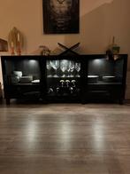 Zwarte Dressoirs kast met verlichting, Huis en Inrichting, Kasten | Dressoirs, Ophalen, Met deur(en), 150 tot 200 cm, Zo goed als nieuw