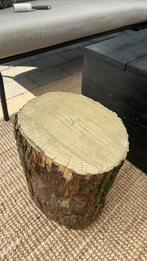 Boomstammetje bijzet tafeltje, Ophalen, Minder dan 55 cm, Rond, Zo goed als nieuw