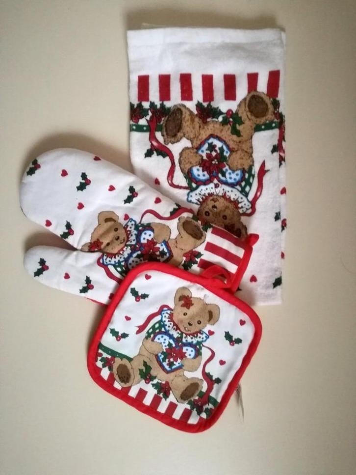 Nieuw Kerst Handdoek Ovenwant Pannelap figuur Beertjes, Diversen, Kerst, Nieuw, Ophalen of Verzenden