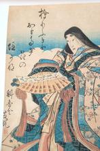 Een puntgave originele Japanse prent D, Ophalen of Verzenden