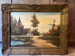 Oud schilderij Verbeek 85 x 66, Antiek en Kunst, Ophalen of Verzenden