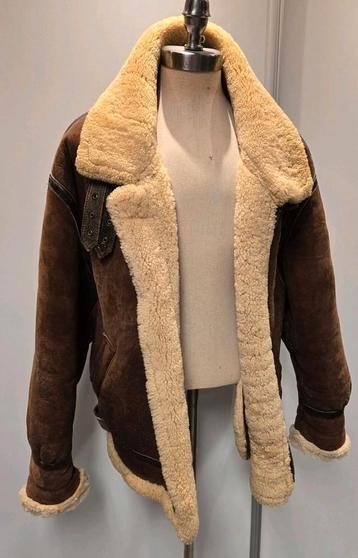 Heren lammy coat pilotenjas - maat XXL - lamsleer lamsvacht beschikbaar voor biedingen