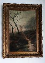 Mooi schilderij Hollands landschap uit erfenis 4 generaties, Antiek en Kunst, Kunst | Schilderijen | Klassiek, Ophalen