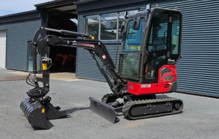 Rhinoceros XN22B 2030kg 3cil Kubota diesel minigraver Cabine, Zakelijke goederen, Machines en Bouw | Kranen en Graafmachines, Graafmachine