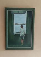 olieverf schilderij Salvador Dali, vrouw a/h raam, volgnr 23, Antiek en Kunst, Ophalen