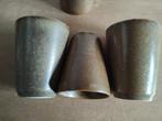 Wijn bekers uit Frankrijk. Gres aardewerk. Digoin. Vintage., Ophalen of Verzenden