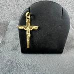 Gouden hanger | 14K | 0,98 gr | kruis corpus | 386295, Ophalen of Verzenden, Zo goed als nieuw, Kruis of Symbool, Goud