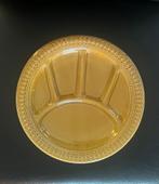 Fondueborden - geel - met vakjes - 6 exemplaren, Ophalen of Verzenden, Zo goed als nieuw, Bord(en), Effen