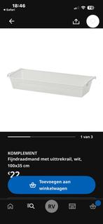 IKEA Komplement fijndraadmand met uittrekrail, wit, 100x35, Ophalen, Nieuw, 50 tot 100 cm, Minder dan 100 cm