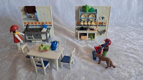 z.g.a.n Oude keuken, Playmobil poppenhuis, fornuis bordenrek, Kinderen en Baby's, Speelgoed | Playmobil, Zo goed als nieuw, Los playmobil