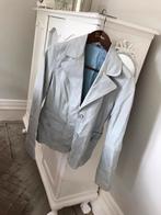 Lichtblauwe blazer leder 38, Jasje, Blauw, Maat 38/40 (M), Vintage