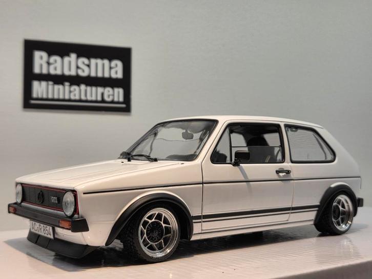 Volkswagen Golf Mk1 GTI - Verlaagd ATS classic - 1:18 Norev, Hobby en Vrije tijd, Modelauto's | 1:18, Zo goed als nieuw, Auto