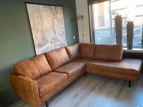 Hoekbank cognac collin, Huis en Inrichting, Banken | Complete zithoeken, Zo goed als nieuw, Ophalen