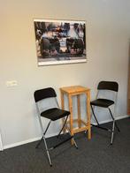 Barkrukken met statafel mancave, Ophalen, Gebruikt, Met voetsteun, 60 tot 90 cm