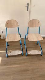 2 robuuste kinder schoolstoelen (Presikhaaf Schoolmeubelen), Ophalen, Zo goed als nieuw, Bruin