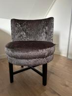 Fauteuil Keijser en Co scarlet donkerbruin croco print, Ophalen, Minder dan 75 cm, Zo goed als nieuw, Stof