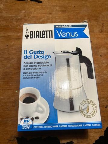 Nieuw RVS Bialetti Venus 4-kops percolator moka mokkapot  beschikbaar voor biedingen