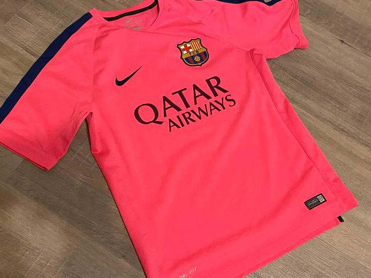 Barcelona Trainingsshirt Roze/Blauw - Maat M - Nike, Kleding | Heren, Sportkleding, Zo goed als nieuw, Voetbal, Maat 48/50 (M)