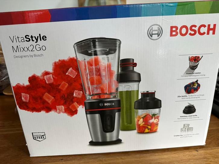 Nieuwe Bosch Blender VitaStyle Mixx2Go - Ongebruikt!, Witgoed en Apparatuur, Blenders, Nieuw, Blender, Ophalen of Verzenden
