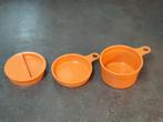 Tupperware vintage maatbeker set oranje, Huis en Inrichting, Keuken | Tupperware, Ophalen of Verzenden, Oranje