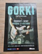 Gorki - Vooruit Gent 2008 Poster, Ophalen of Verzenden, Zo goed als nieuw, Rechthoekig Staand, Muziek