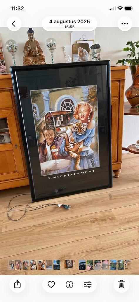 Marilyn Monroe en James Dean print, Verzamelen, Muziek, Artiesten en Beroemdheden, Poster, Artwork of Schilderij, Ophalen of Verzenden