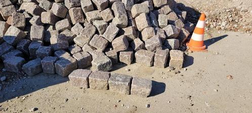 Natuursteen randstenen kasseien boordstenen 14/15x20Lx15/16H, Tuin en Terras, Grind, Keien en Split, Gebruikt, Graniet, Ophalen of Verzenden
