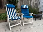 2 HARTMAN tuinstoelen met kussens. GRATIS!, Ophalen, Zo goed als nieuw, Kunststof, Verstelbaar