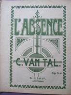 L ABSENCE **Oude Bladmuziek**, Muziek en Instrumenten, Ophalen of Verzenden, Gebruikt