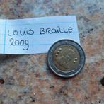 Lois Braille België, Postzegels en Munten, 2 euro, Ophalen of Verzenden, België, Losse munt
