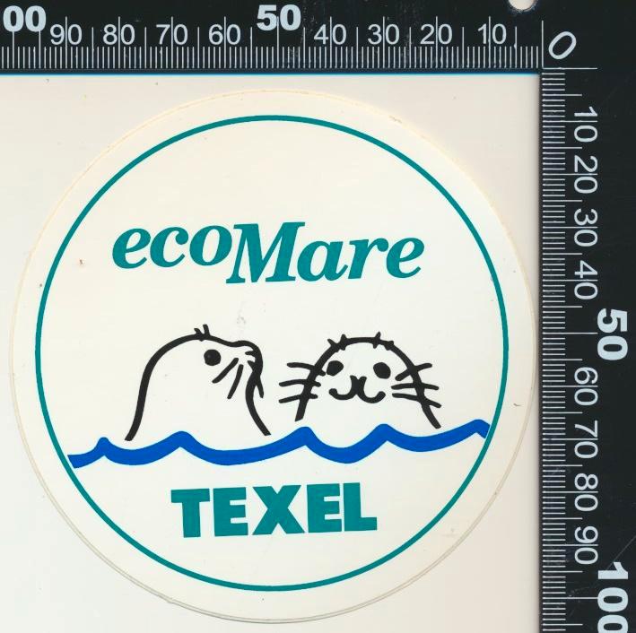 Sticker: Ecomare - Texel, Verzamelen, Stickers, Zo goed als nieuw, Dier en Natuur, Ophalen of Verzenden