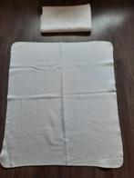 2 witte katoenen dekentjes 85x75 cm., Ophalen of Verzenden, Gebruikt, 70 tot 85 cm, Deken