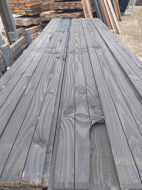 Zweedsrabat zwart 175 w, Tuin en Terras, Palen, Balken en Planken, Zo goed als nieuw, Balken, 250 cm of meer, Ophalen