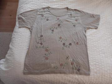 vintage tshirt ruime top zomer bloemprint L gratis verzenden beschikbaar voor biedingen