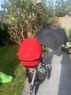 Complete kinderwagen Quinny met reiswieg rood, Quinny, Kinderwagen, Gebruikt, Verstelbare duwstang