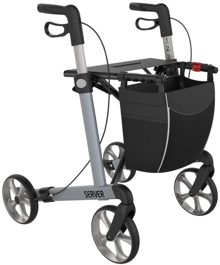 Rollator SERVER Lichtgewicht mét gratis servicebeurt, Diversen, Rollators, Nieuw, Lichtgewicht, Opvouwbaar, Ophalen