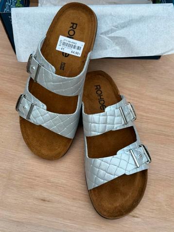 Rohde Leather Sandals – Silver – Size 41 – Brand New! beschikbaar voor biedingen